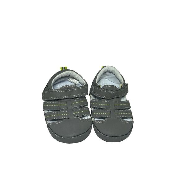 2 pair of shoes first walker and one pair of Robeez Fisherman Sandals - Gray 18- - Picture 9 of 12